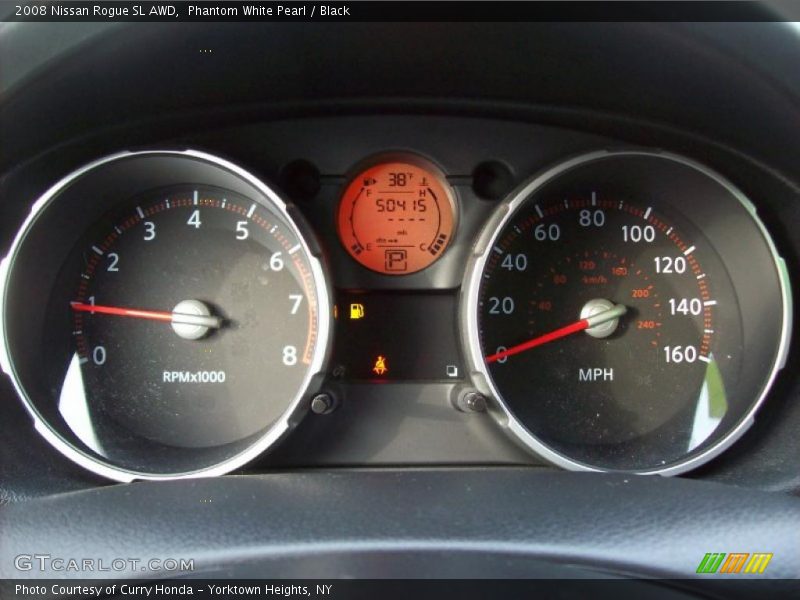 Phantom White Pearl / Black 2008 Nissan Rogue SL AWD