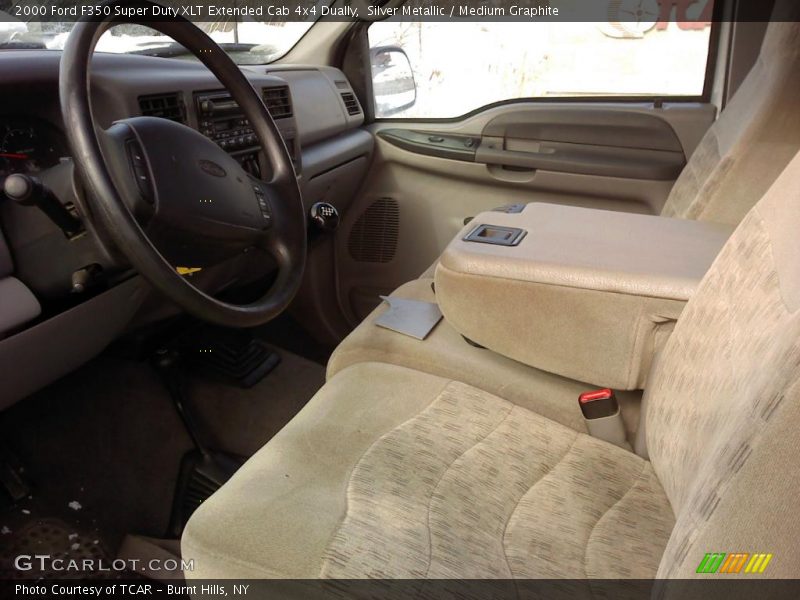 Silver Metallic / Medium Graphite 2000 Ford F350 Super Duty XLT Extended Cab 4x4 Dually