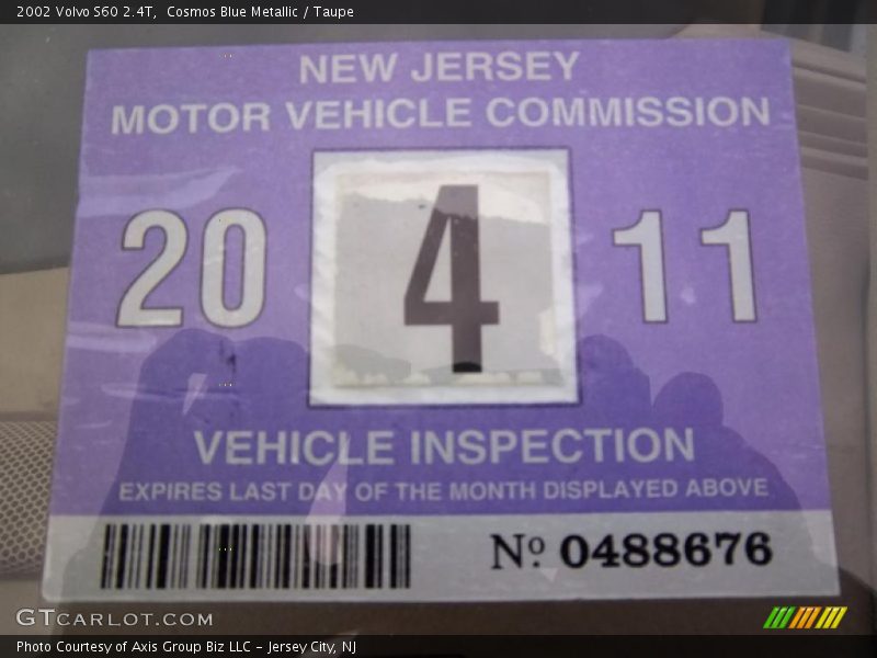 Cosmos Blue Metallic / Taupe 2002 Volvo S60 2.4T