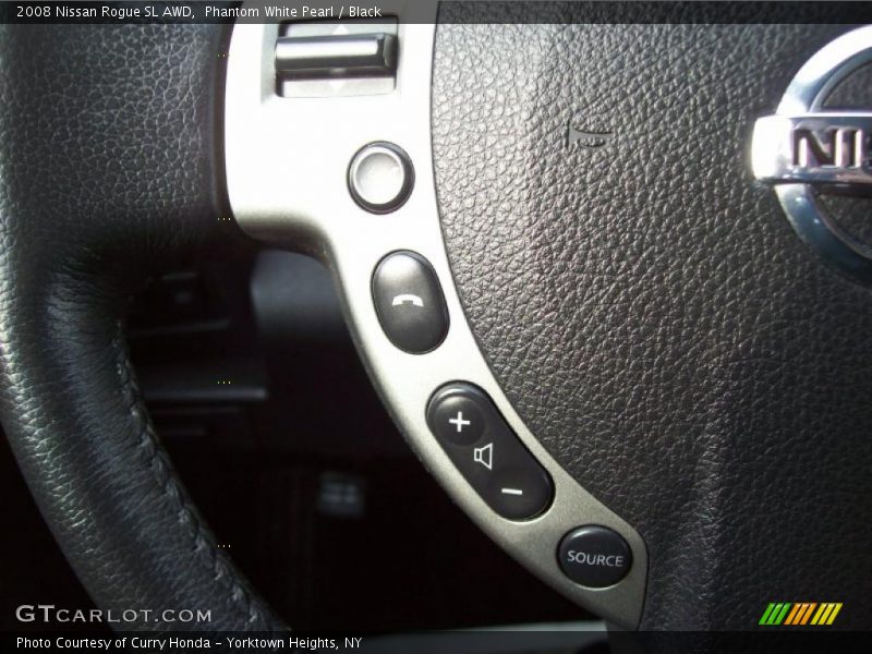 Phantom White Pearl / Black 2008 Nissan Rogue SL AWD