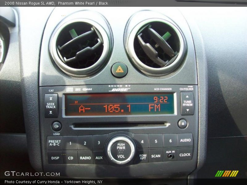 Phantom White Pearl / Black 2008 Nissan Rogue SL AWD