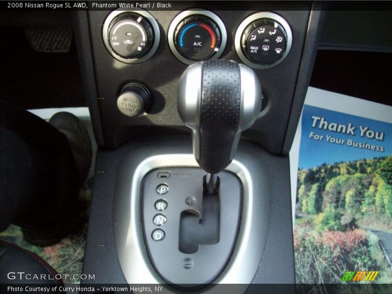 Phantom White Pearl / Black 2008 Nissan Rogue SL AWD