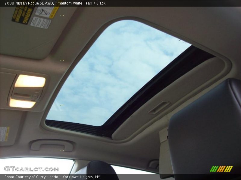 Phantom White Pearl / Black 2008 Nissan Rogue SL AWD