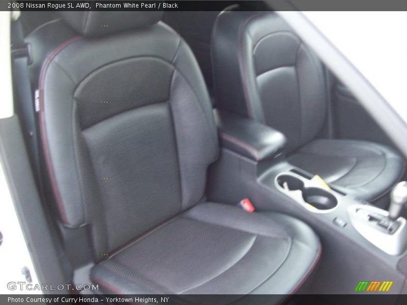 Phantom White Pearl / Black 2008 Nissan Rogue SL AWD