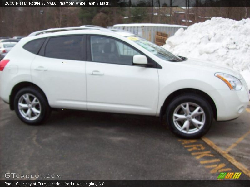 Phantom White Pearl / Black 2008 Nissan Rogue SL AWD