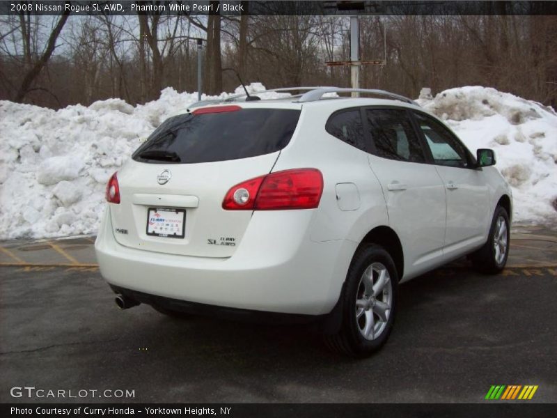 Phantom White Pearl / Black 2008 Nissan Rogue SL AWD