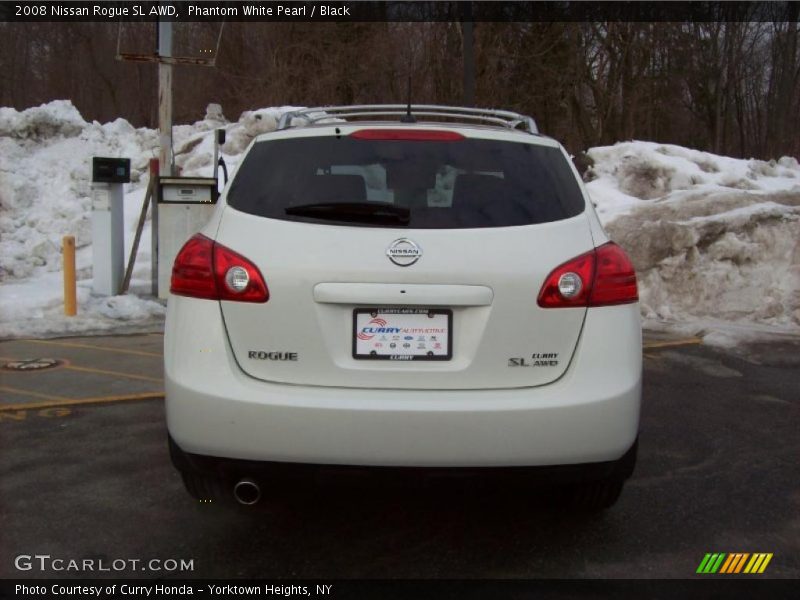Phantom White Pearl / Black 2008 Nissan Rogue SL AWD