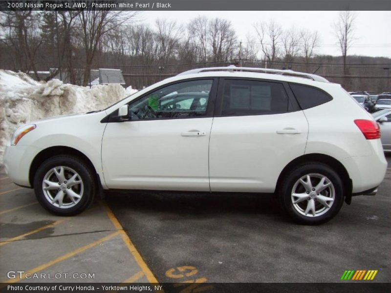 Phantom White Pearl / Black 2008 Nissan Rogue SL AWD