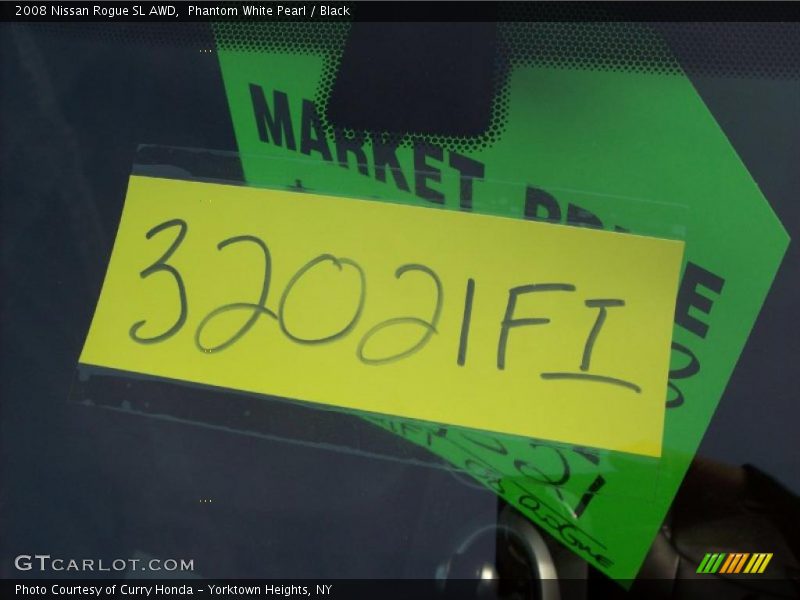 Phantom White Pearl / Black 2008 Nissan Rogue SL AWD