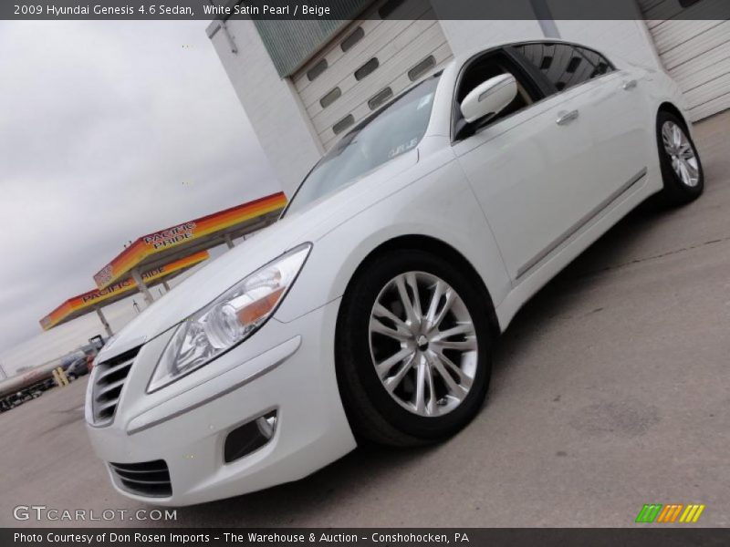 White Satin Pearl / Beige 2009 Hyundai Genesis 4.6 Sedan