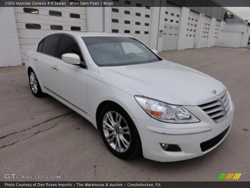 White Satin Pearl / Beige 2009 Hyundai Genesis 4.6 Sedan