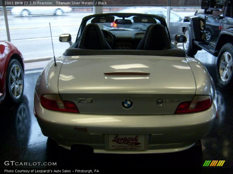 Titanium Silver Metallic / Black 2001 BMW Z3 2.5i Roadster