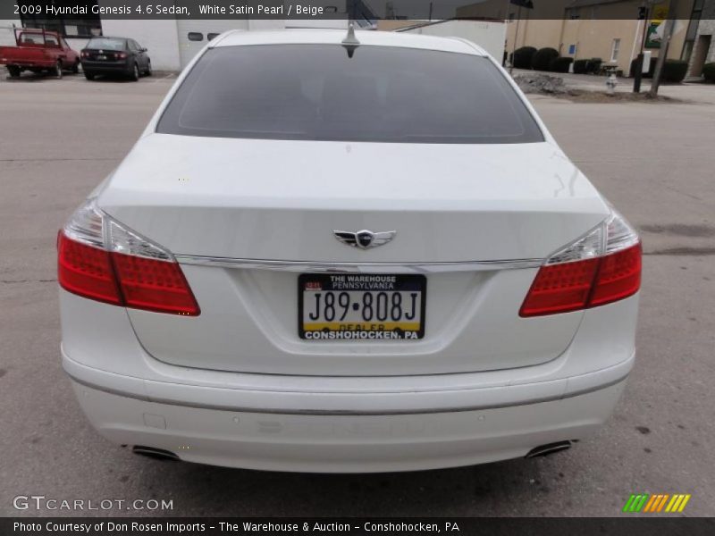 White Satin Pearl / Beige 2009 Hyundai Genesis 4.6 Sedan