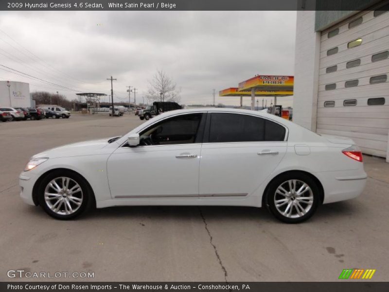 White Satin Pearl / Beige 2009 Hyundai Genesis 4.6 Sedan