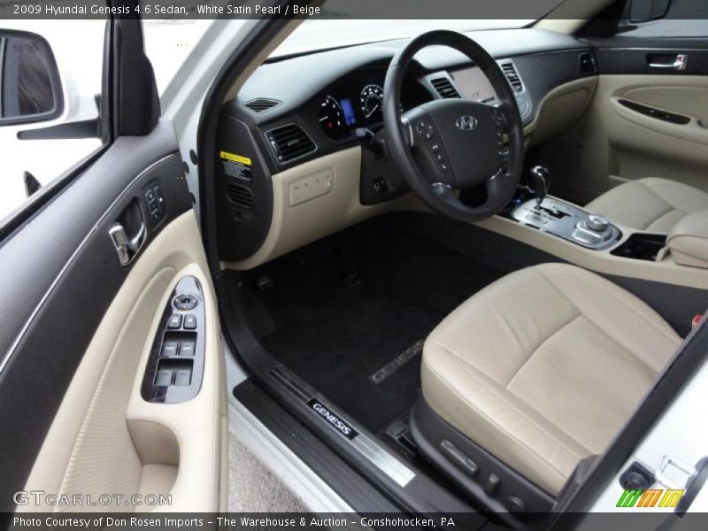  2009 Genesis 4.6 Sedan Beige Interior