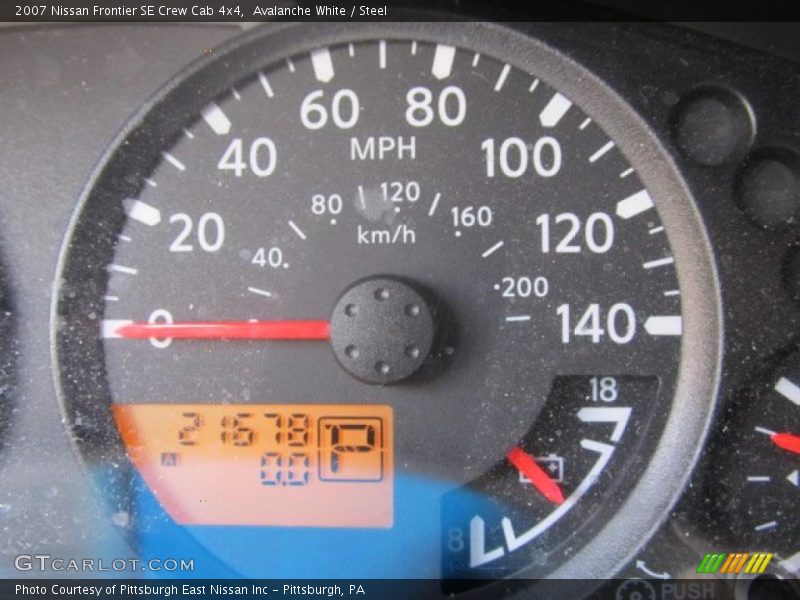 Avalanche White / Steel 2007 Nissan Frontier SE Crew Cab 4x4