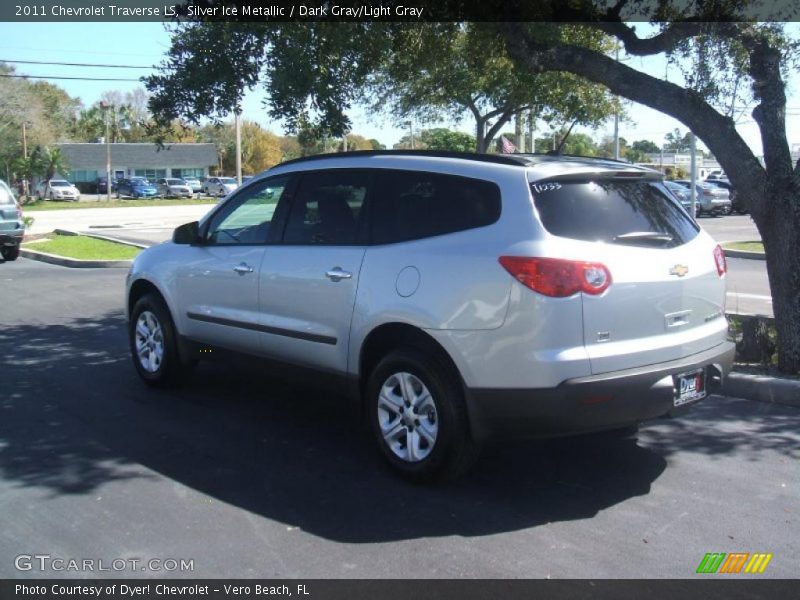 Silver Ice Metallic / Dark Gray/Light Gray 2011 Chevrolet Traverse LS