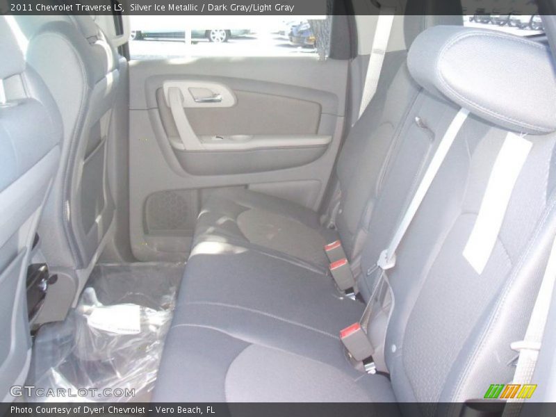 Silver Ice Metallic / Dark Gray/Light Gray 2011 Chevrolet Traverse LS