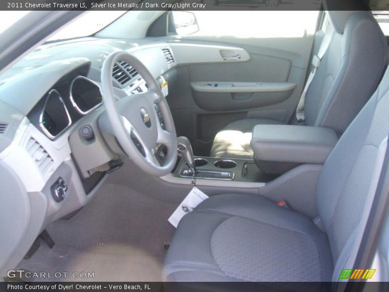 Silver Ice Metallic / Dark Gray/Light Gray 2011 Chevrolet Traverse LS