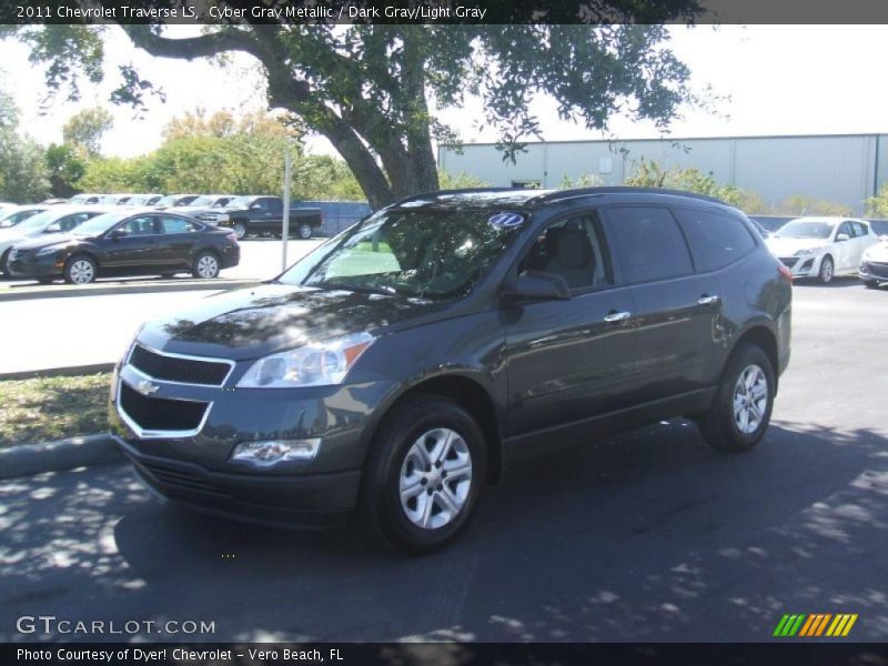 Cyber Gray Metallic / Dark Gray/Light Gray 2011 Chevrolet Traverse LS