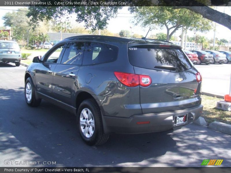 Cyber Gray Metallic / Dark Gray/Light Gray 2011 Chevrolet Traverse LS