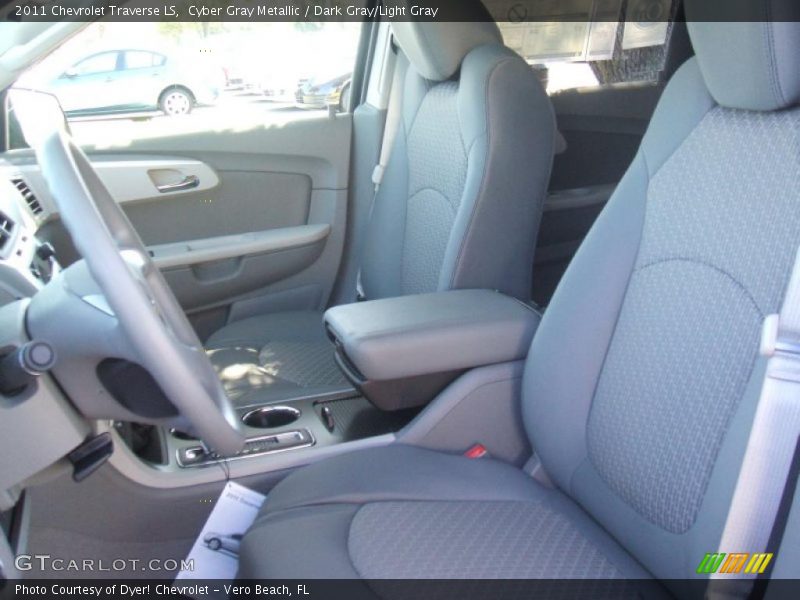 Cyber Gray Metallic / Dark Gray/Light Gray 2011 Chevrolet Traverse LS