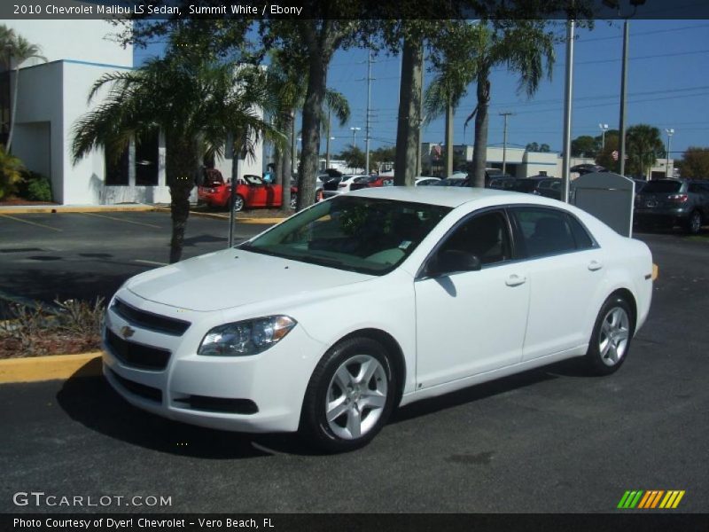 Summit White / Ebony 2010 Chevrolet Malibu LS Sedan