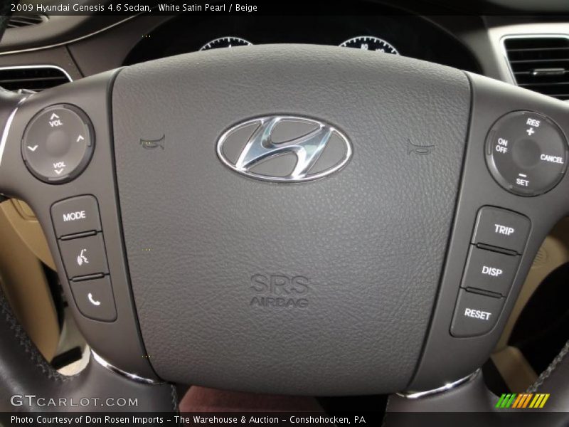 Controls of 2009 Genesis 4.6 Sedan