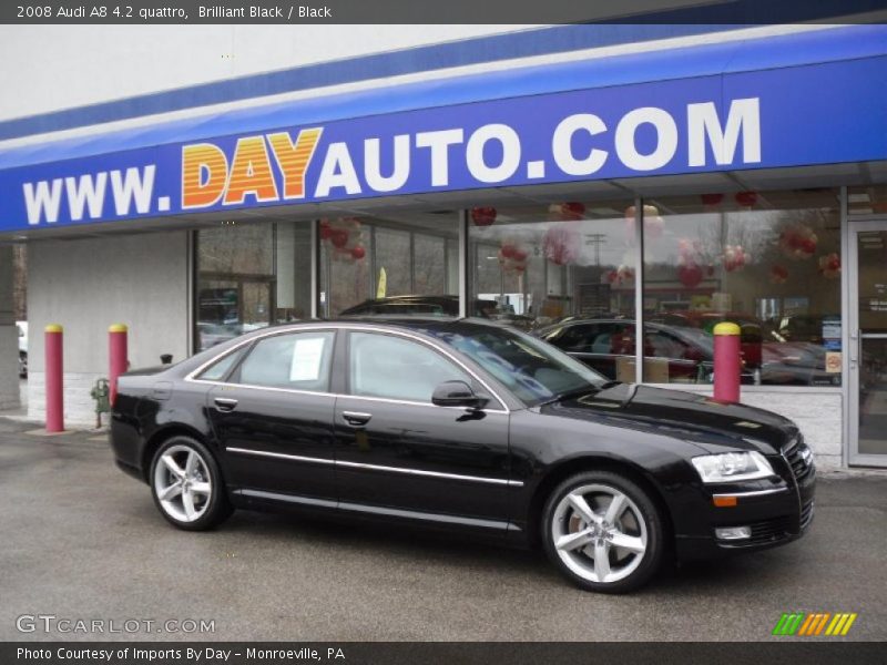 Brilliant Black / Black 2008 Audi A8 4.2 quattro