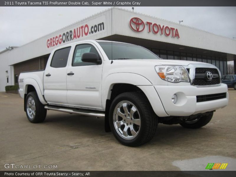 Super White / Graphite Gray 2011 Toyota Tacoma TSS PreRunner Double Cab
