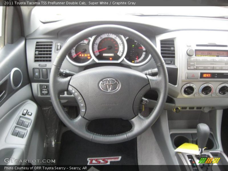 Super White / Graphite Gray 2011 Toyota Tacoma TSS PreRunner Double Cab