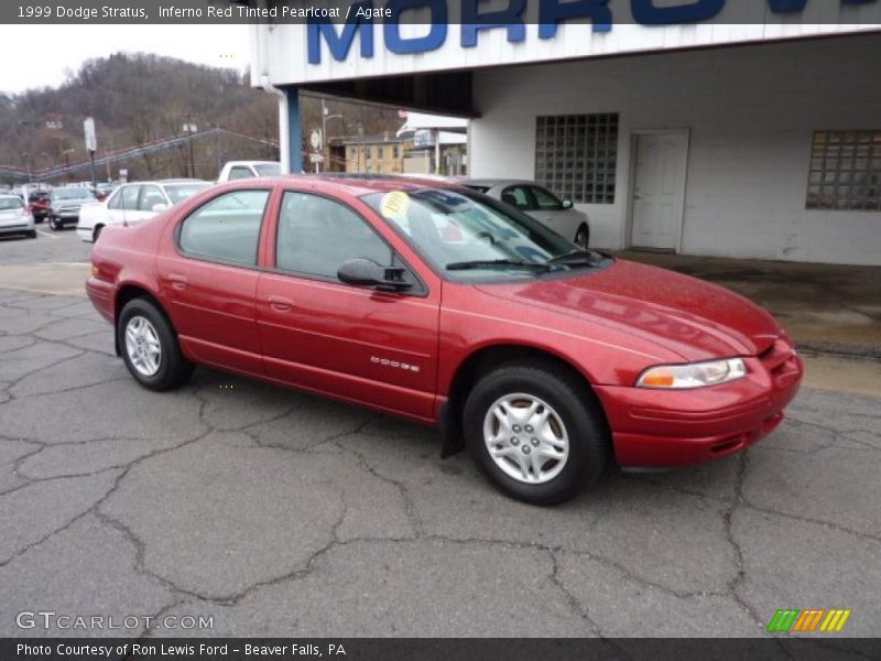Inferno Red Tinted Pearlcoat / Agate 1999 Dodge Stratus