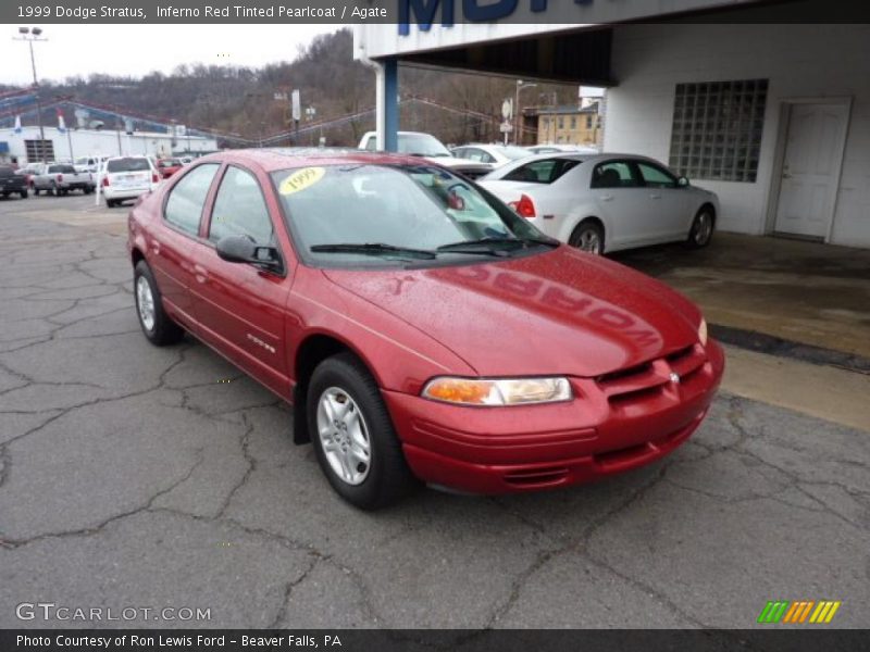 Inferno Red Tinted Pearlcoat / Agate 1999 Dodge Stratus
