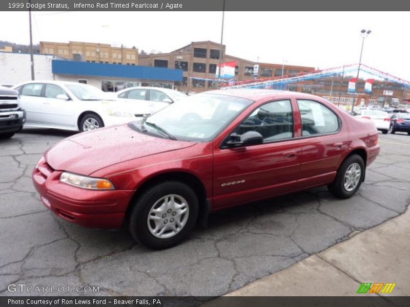 Inferno Red Tinted Pearlcoat / Agate 1999 Dodge Stratus