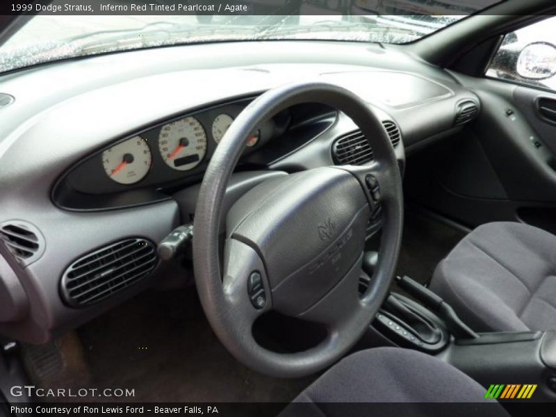 Inferno Red Tinted Pearlcoat / Agate 1999 Dodge Stratus
