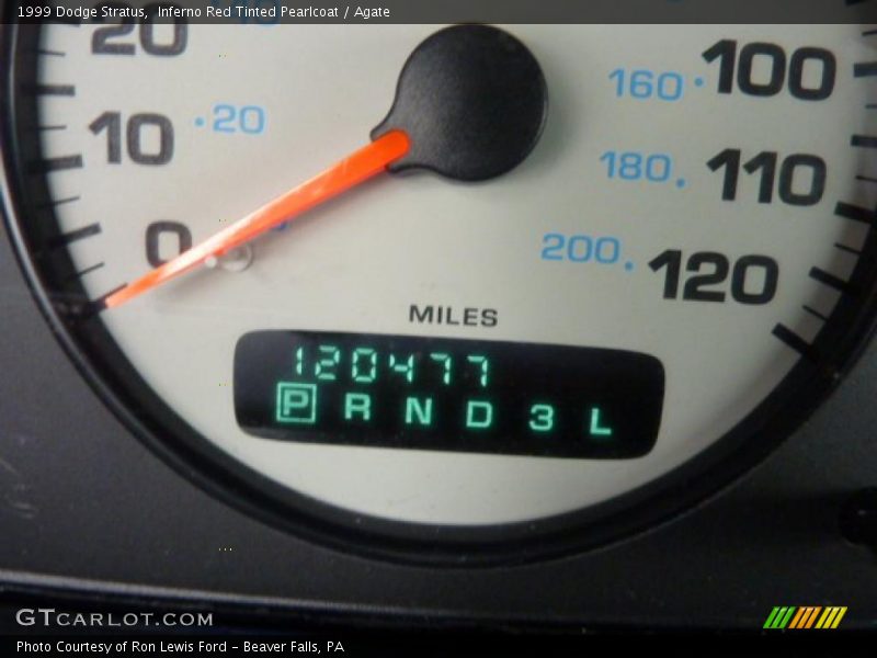 Inferno Red Tinted Pearlcoat / Agate 1999 Dodge Stratus