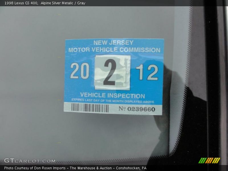 Alpine Silver Metalic / Gray 1998 Lexus GS 400