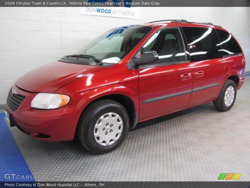 Inferno Red Tinted Pearlcoat / Medium Slate Gray 2004 Chrysler Town & Country LX
