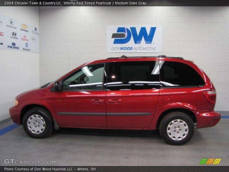 Inferno Red Tinted Pearlcoat / Medium Slate Gray 2004 Chrysler Town & Country LX