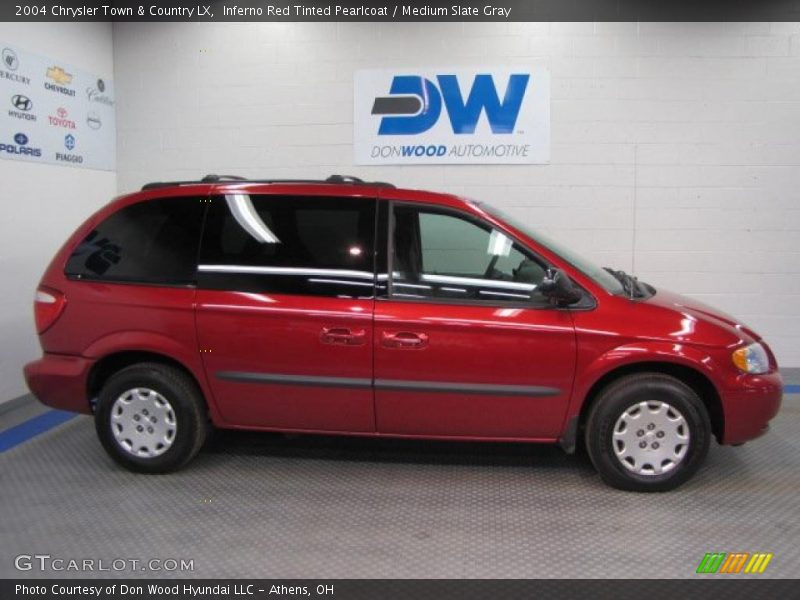 Inferno Red Tinted Pearlcoat / Medium Slate Gray 2004 Chrysler Town & Country LX