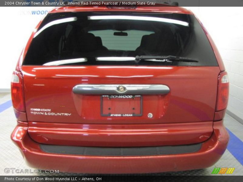 Inferno Red Tinted Pearlcoat / Medium Slate Gray 2004 Chrysler Town & Country LX