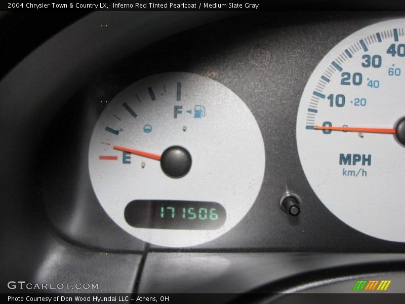 Inferno Red Tinted Pearlcoat / Medium Slate Gray 2004 Chrysler Town & Country LX