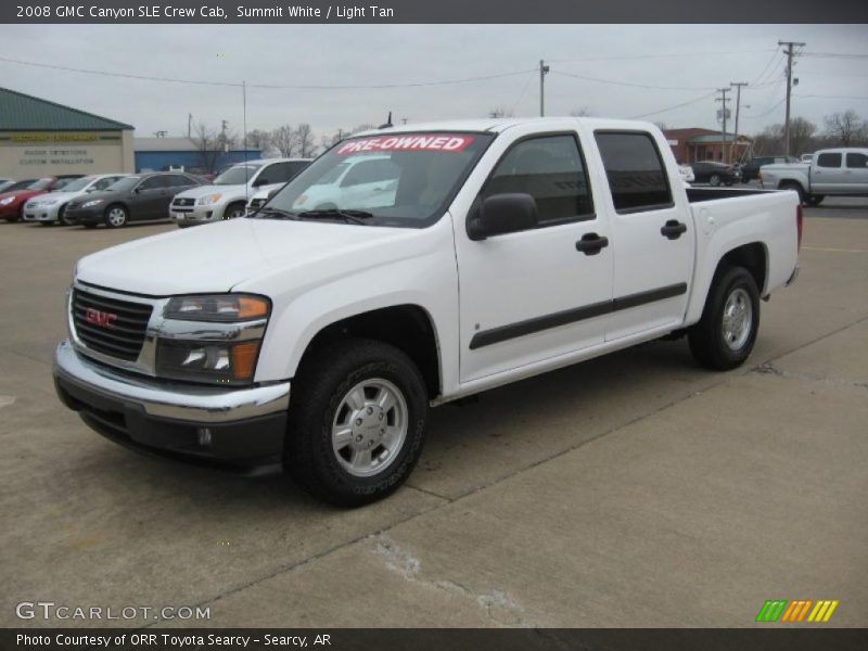 Summit White / Light Tan 2008 GMC Canyon SLE Crew Cab