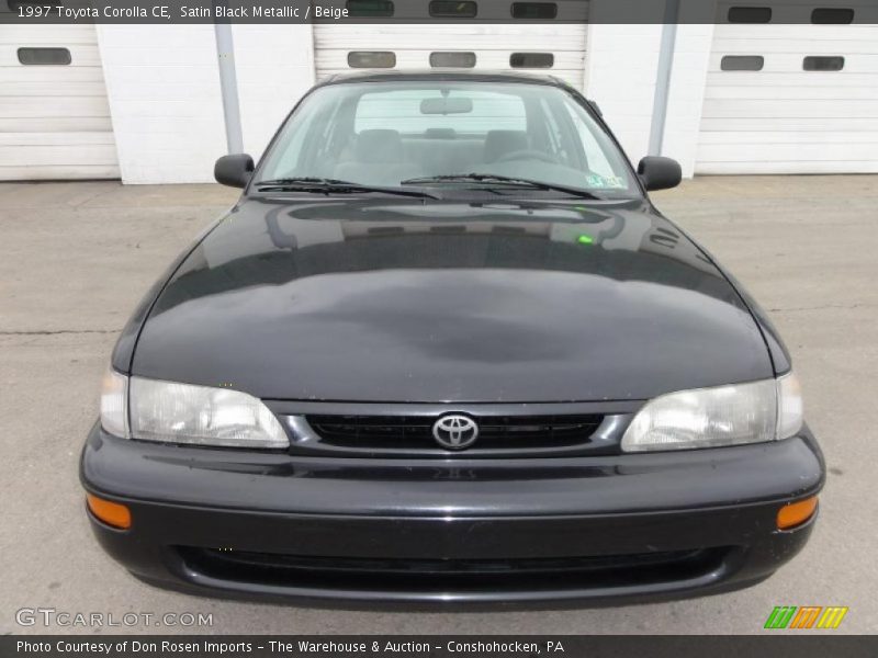 Satin Black Metallic / Beige 1997 Toyota Corolla CE