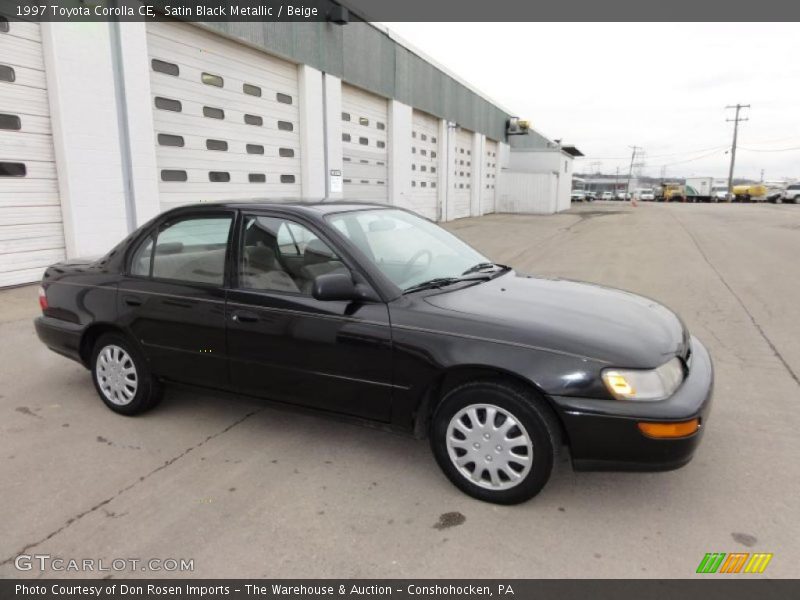 Satin Black Metallic / Beige 1997 Toyota Corolla CE