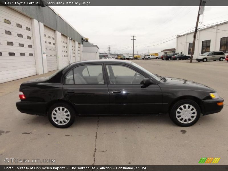 Satin Black Metallic / Beige 1997 Toyota Corolla CE