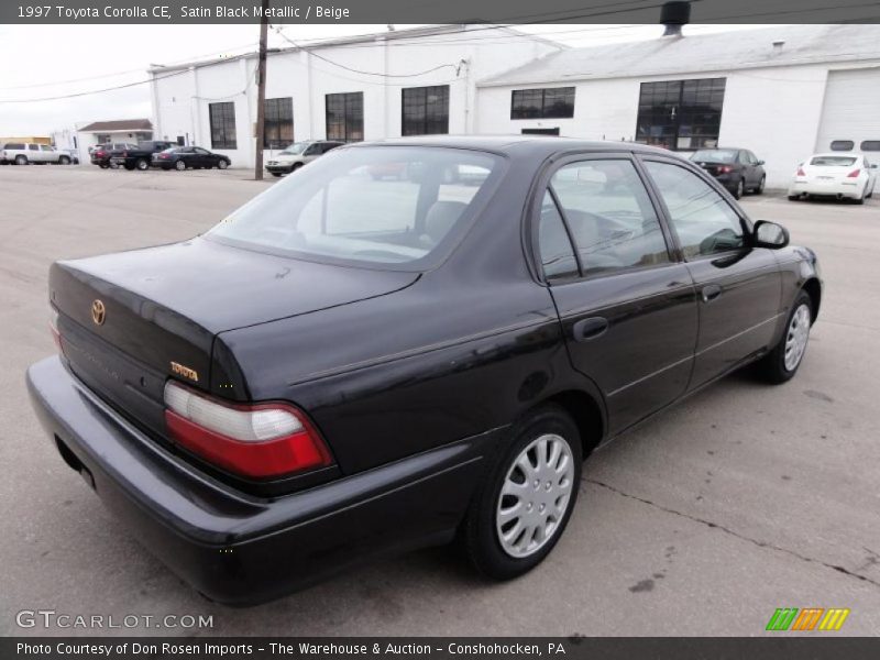Satin Black Metallic / Beige 1997 Toyota Corolla CE