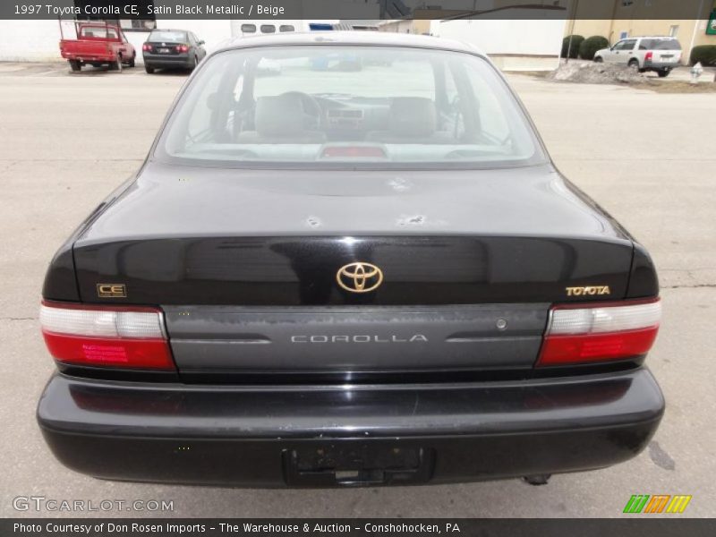 Satin Black Metallic / Beige 1997 Toyota Corolla CE