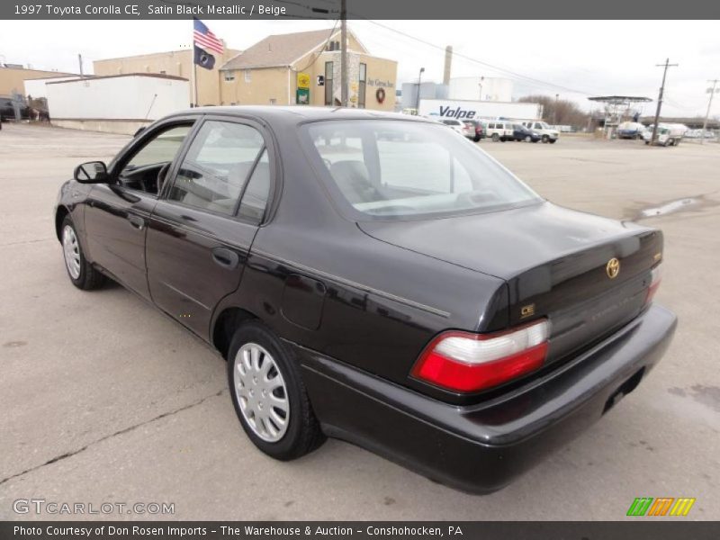 Satin Black Metallic / Beige 1997 Toyota Corolla CE