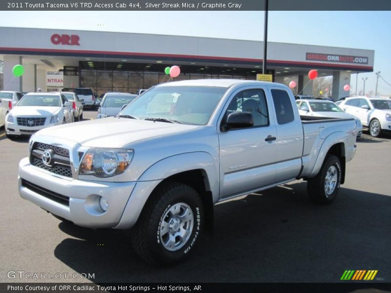 Silver Streak Mica / Graphite Gray 2011 Toyota Tacoma V6 TRD Access Cab 4x4